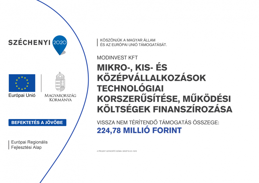 MIKRO-, KIS- ÉS KÖZÉPVÁLLALKOZÁSOK TECHNOLÓGIAI KORSZERŰSÍTÉSE. MŰKÖDÉSI KÖLTSÉGEK FINANSZÍROZÁSA